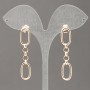 Xuping 18K Gold-Plated Ball Chain Stud Earrings, thickness 9.5 mm, length 48 mm
