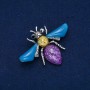 Butterfly Brooch, Silver Metal 47x62mm +