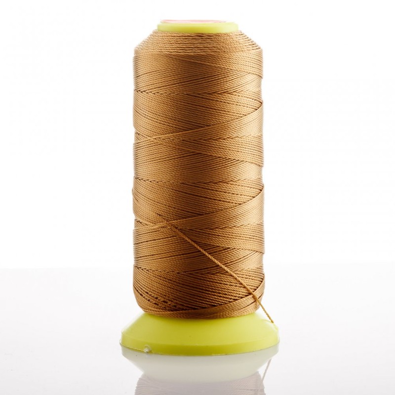 Beige nylon bobbin thread, diameter 0.6 mm, for crafts, 500 m