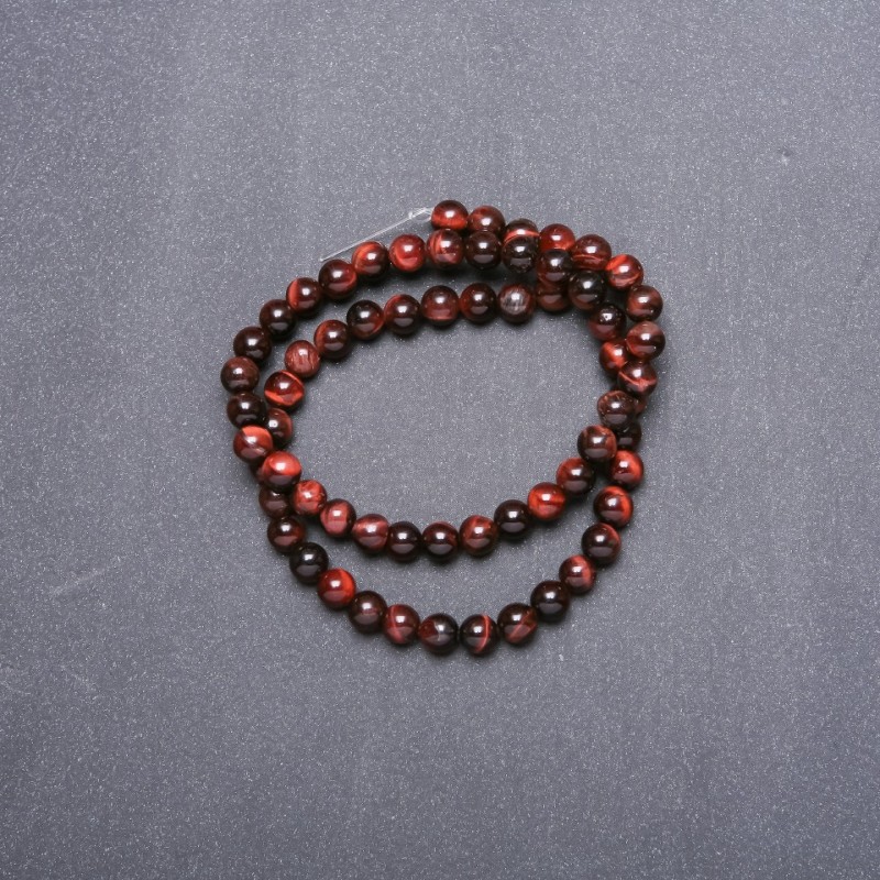 Cat's Eye Beads on Thread, 6mm Diameter, 38 cm Length