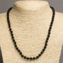 Agate Bead Necklace, Smooth Round Beads, 6mm Diameter, 47–50 cm Length