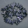 Thread of natural Aventurine Night Cairo chip 'Needle', diameter 20x6mm, length 41 cm +