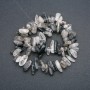 Thread of natural Rutilated quartz Volokhatyk chip 'Needle', diameter 15x5mm, length 41cm +