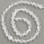 Rock Crystal Beads, Natural Stone, Faceted, 8mm Diameter, 39cm Length +