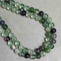 Natural fluorite gemstone beads on thread, 8mm diameter, 39cm length +