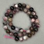 Natural Tourmaline Gemstone Beads on Thread, 10 mm Diameter, 41 cm Length +