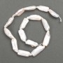 Baroque pearl beads with a gasoline shade, diameter 26-32×10-11 mm, length 39 cm