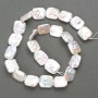 Baroque pearls with a gasoline shade, diameter 15-17×13-16 mm +-, length 38 cm+