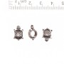 Pandora Turtle Bead Findings 13x9mm, hole diameter 5 mm, pack 20 g +/- 12 pcs