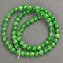 Jade Beads (synthetic acrylic) on thread, smooth round beads, 6mm diameter, length 40cm +/-