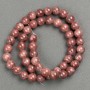 Celestite Beads (Synthetic Acrylic) on a Beading Thread, Smooth Round Beads, 8.5 mm Diameter, 40 cm Length