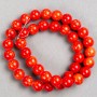 Coral Beads (artificial acrylic) on fishing line, smooth spheres, diameter 10.5 mm, length 40 cm