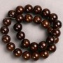 Beads 'Tiger Eye' (synthetic acrylic) on fishing line, smooth beads, diameter 14.5 mm, length 41 cm