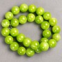 Onyx Beads (Acrylic) on Beading Thread, Smooth Round Beads, 14.5 mm diameter, 40 cm length
