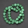 Chrysoprase beads on fishing line, smooth round beads, 10 mm diameter, 38 cm length
