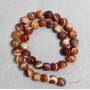 Beads on fishing line, natural agate, smooth spheres, 10 mm diameter, 40 cm length
