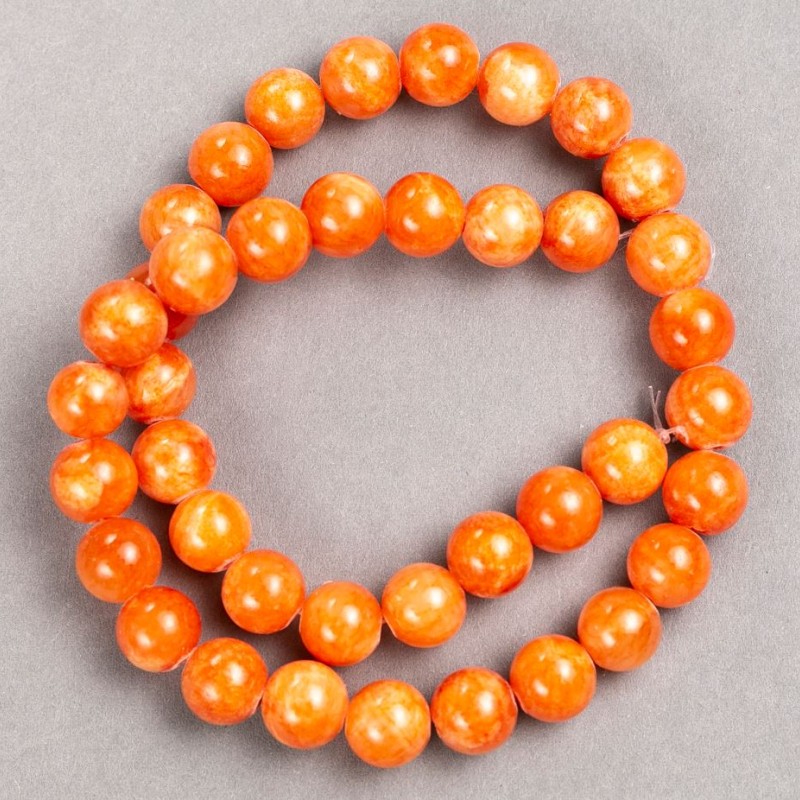 Beads on a Thread Citrine (Acrylic) Smooth Beads, 10.5 mm Diameter, 40 cm length
