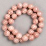 Beads on a thread 'Strawberry Quartz' (acrylic) smooth round beads, 12.5 mm in diameter, about 40 cm long