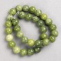 Jadeite Beads on Beading Thread — Smooth Round Beads, 12 mm Diameter, 38 cm Length