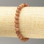 Elastic bracelet with imitation selenite (acrylic smooth beads), 6.5 mm diameter, length 18 cm
