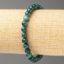 Elastic bracelet with viridian-colored tinted quartz beads (artificial acrylic), smooth beads, 6.5 mm diameter, 18 cm length