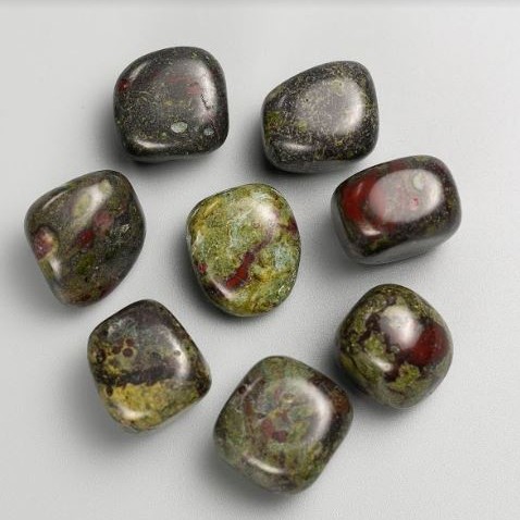 Souvenir Natural Stone Dragon's Blood Jasper Tumbling 21x17mm (+-), 100 g pack