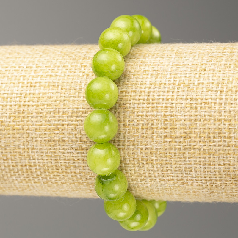 Elastic bracelet with Onyx imitation (acrylic beads) smooth beads, diameter 10 mm ±, length 18 cm