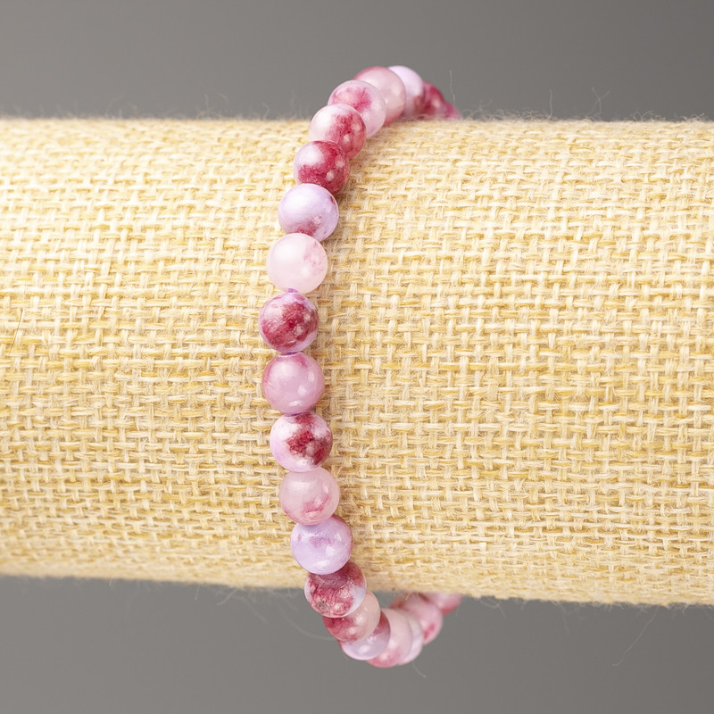 Bracelet Lilac-Freckled 'Oceanic Jade' (Acrylic Imitation)