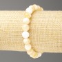 Bracelet Balamut Pearl Acrylic, 8mm diameter, 18cm length, smooth beads on elastic