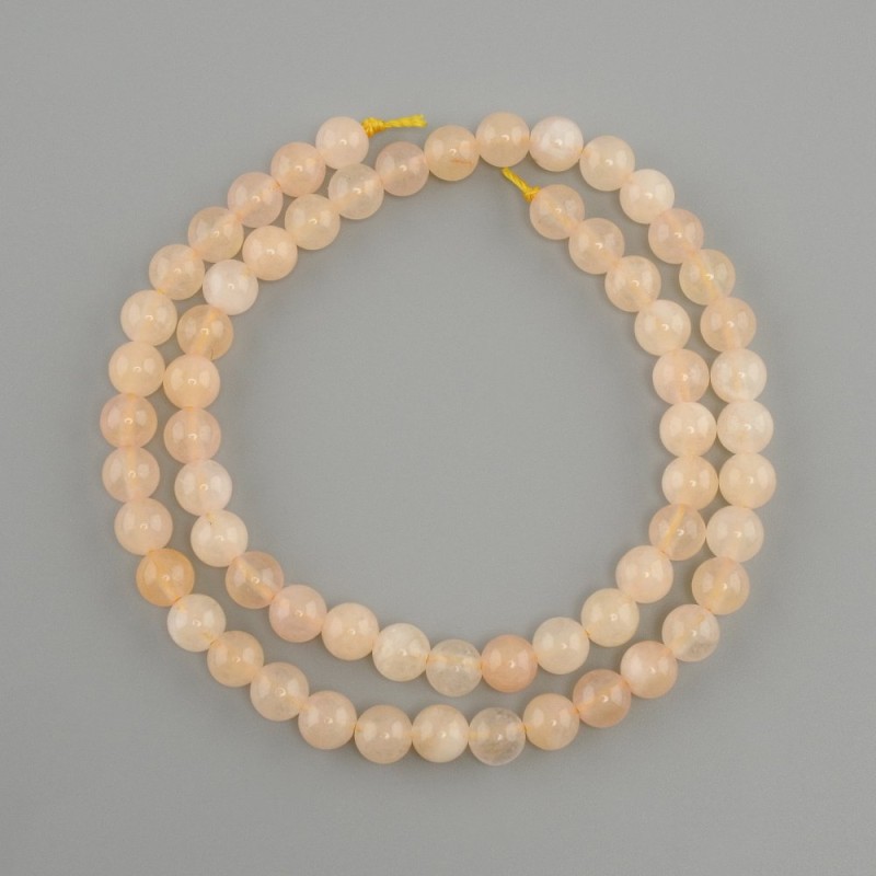 Citrine Beads, Smooth Round on Thread, 6 mm Diameter, 38 cm Length ±