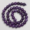 Sugilite Beads, Smooth Round Balls on Thread, 8mm Diameter ±, 38cm Length ±