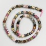 Natural stone tourmaline beads, faceted cube on a thread, diameter 4–5 mm, length 40 cm ±