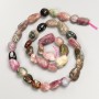 Beads of natural tourmaline — faceted, on thread, diameter 8x7 mm ±, length 41 cm ±