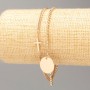 Bracelet Xuping Gold Plating 'Cross' 18K, length 18-22 cm, thickness 2 mm +-, thickness 2 mm+