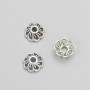 End cap, metal color Silver, diameter 9x4 mm (±), packaging -20 g, 64 (±) pcs