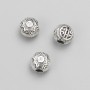 Bead-insert Findings, diameter 8×7 mm, pack 20 g, 19 pcs, metal color 'Silver'