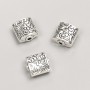 Bead-inlay bead, diameter 10×5 mm, pack 20 g, 9 pcs ±, metal color 'silver'