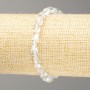 Opal Glass Bracelet "Chameleon" on Elastic, Bead Size 8x6 mm, Length 18 cm