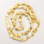 Yellow Turquoise Beads, Natural Stone Chips on Beading Thread, Diameter 7x3 mm, Length 80 cm (+)