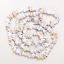 Blue Agate Beads - natural stone chips on fishing line, diameter 9x3 mm, length 80 cm +