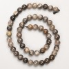 Sunstone natural stone beads, smooth round on thread, diameter 7.5 mm, length 39 cm