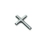 Hematite Cross Pendant, 23×35 mm, 5×5 mm+