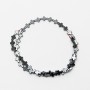 Hematite Cross Beads, diameter 6×8×2 mm, length about 40 cm on thread