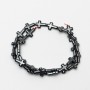 Hematite Beads Cross, 10x14x4 mm, 40 cm length, on thread