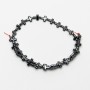 Hematite Cross Beads, 8.5×10.5×3 mm, length 41 cm ± on thread