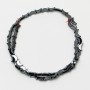 Moon-shaped hematite beads, 4.5×8×2 mm, length about 41 cm on thread