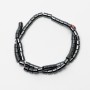 Hematite Cylindrical Beads, diameter 6x6 mm, length 40 cm on thread
