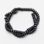 Hematite Beads, Smooth Rondel, 8x4 mm, length 40 cm +/- on beading thread