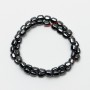 Rectangular hematite beads, 7x8x5 mm, length about 40 cm on beading thread