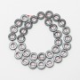 Hematite Circular Beads, 12x3.5 mm, on Beading Thread, 7 mm Diameter, 35 cm Length